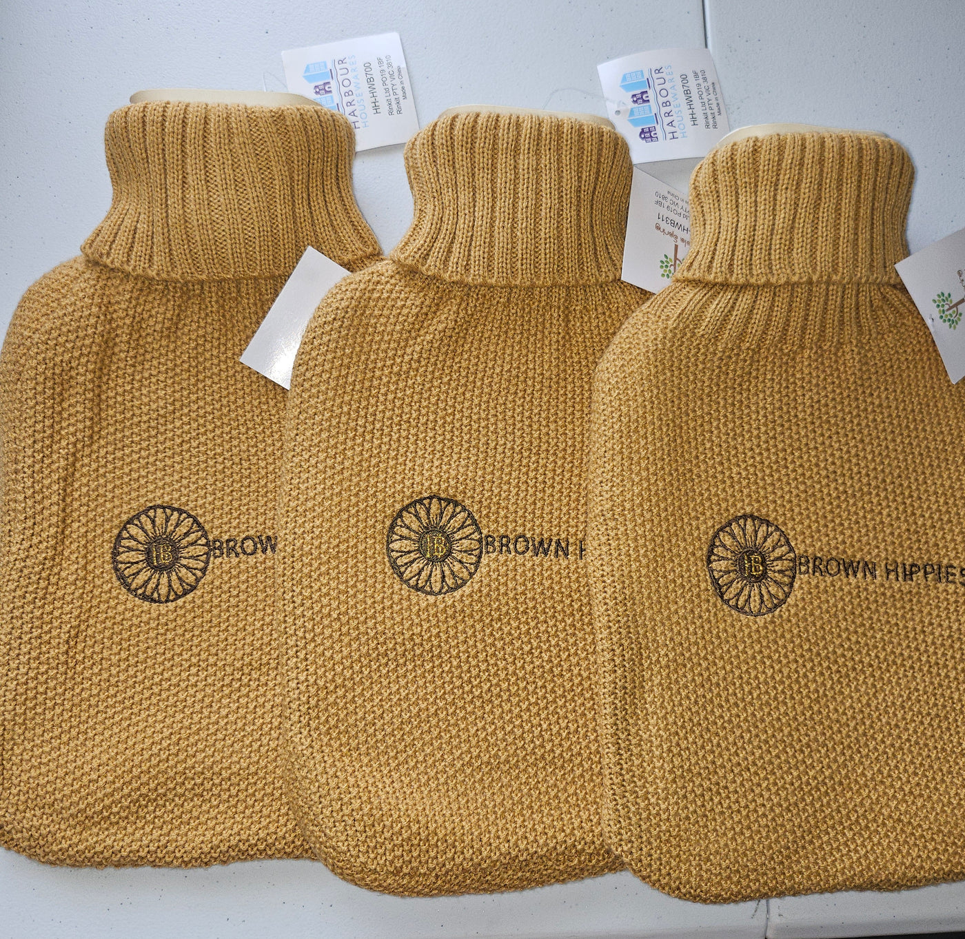 Brown Hippies Hot Water bottle